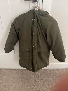 Olive Green Hooded Cat & Jack Parka Jacket